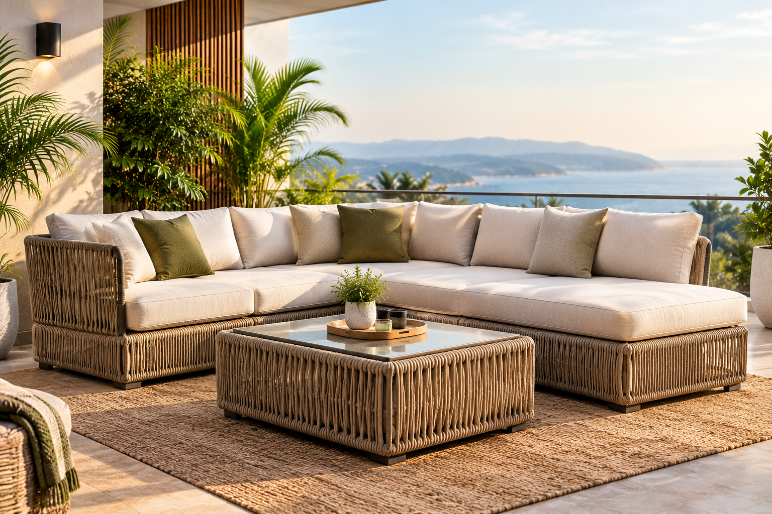 Lounge furniture beside pool